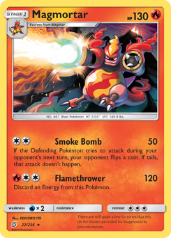 Magmortar, Unified Minds #22, Pokémon TCG card