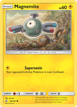 Magnemite, Unified Minds #58, Pokémon TCG card