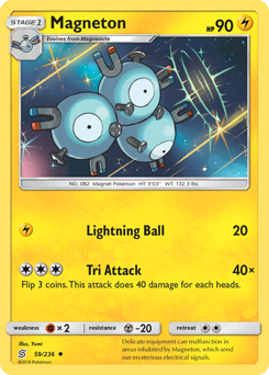 Magneton, Unified Minds #59, Pokémon TCG card
