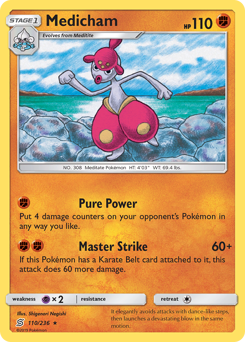 Medicham, Unified Minds #110, Pokémon TCG card