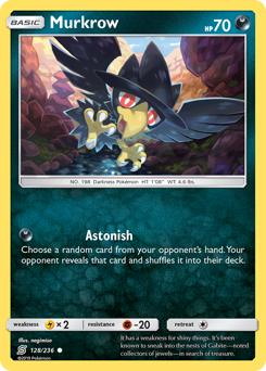Murkrow, Unified Minds #128, Pokémon TCG card