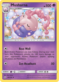 Musharna, Unified Minds #89, Pokémon TCG card