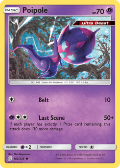 Poipole, Unified Minds #102, Pokémon TCG card
