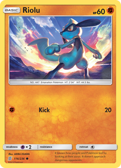 Riolu, Unified Minds #116, Pokémon TCG card