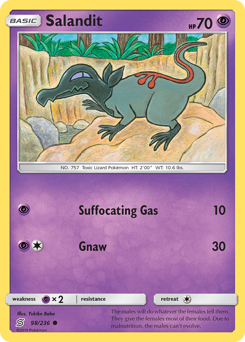 Salandit, Unified Minds #98, Pokémon TCG card
