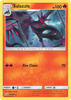 Salazzle, Unified Minds #34, Pokémon TCG card
