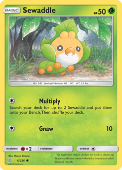 Sewaddle, Unified Minds #6, Pokémon TCG card