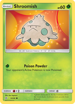 Shroomish, Unified Minds #5, Pokémon TCG card
