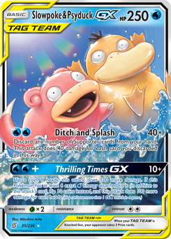 Slowpoke & Psyduck-GX, Unified Minds #35, Pokémon TCG card