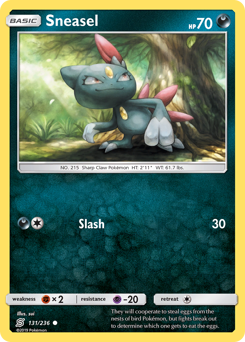 Sneasel, Unified Minds #131, Pokémon TCG card