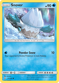 Snover, Unified Minds #41, Pokémon TCG card