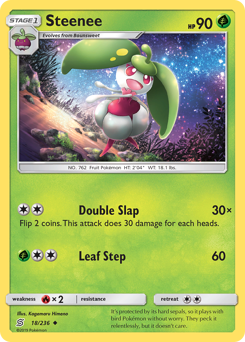 Steenee, Unified Minds #18, Pokémon TCG card