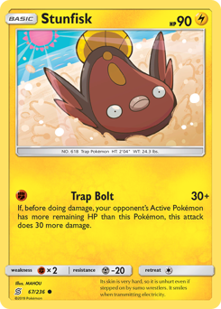 Stunfisk, Unified Minds #67, Pokémon TCG card