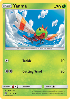 Yanma, Unified Minds #2, Pokémon TCG card