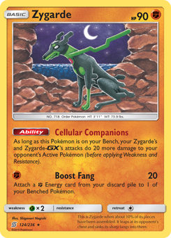 Zygarde, Unified Minds #124, Pokémon TCG card