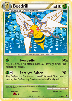 Beedrill, Unleashed #12, Pokémon TCG card