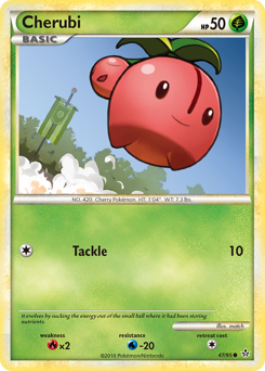 Cherubi, Unleashed #47, Pokémon TCG card