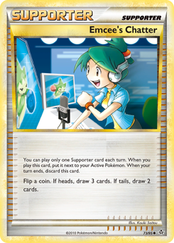 Emcee's Chatter, Unleashed #73, Pokémon TCG card