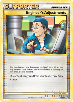 Engineer's Adjustments, Unleashed #75, Pokémon TCG card