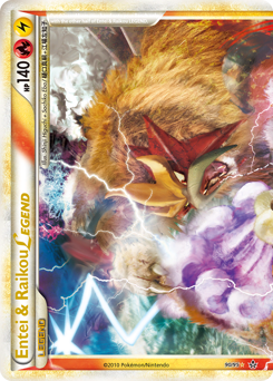 Entei & Raikou LEGEND, Unleashed #90, Pokémon TCG card