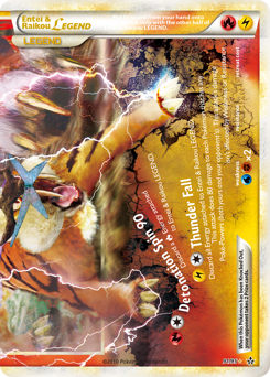 Entei & Raikou LEGEND, Unleashed #91, Pokémon TCG card
