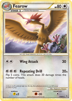 Fearow, Unleashed #15, Pokémon TCG card