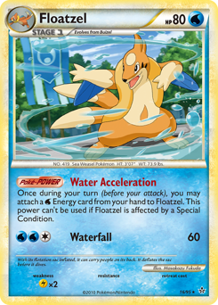 Floatzel, Unleashed #16, Pokémon TCG card
