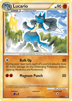Lucario, Unleashed #19, Pokémon TCG card