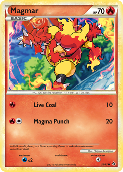 Magmar, Unleashed #52, Pokémon TCG card