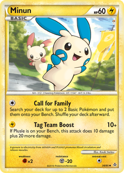 Minun, Unleashed #34, Pokémon TCG card