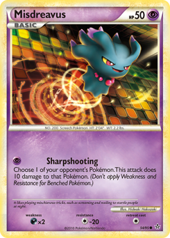 Misdreavus, Unleashed #54, Pokémon TCG card