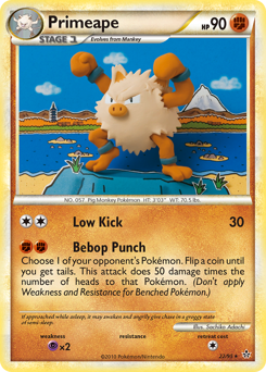 Primeape, Unleashed #22, Pokémon TCG card