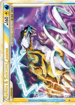 Raikou & Suicune LEGEND, Unleashed #92, Pokémon TCG card