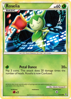 Roselia, Unleashed #61, Pokémon TCG card