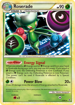 Roserade, Unleashed #23, Pokémon TCG card