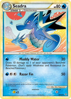 Seadra, Unleashed #40, Pokémon TCG card