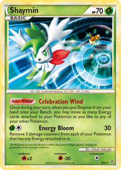Shaymin, Unleashed #8, Pokémon TCG card