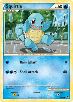 Squirtle, Unleashed #63, Pokémon TCG card