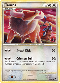 Tauros, Unleashed #41, Pokémon TCG card