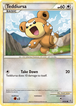 Teddiursa, Unleashed #65, Pokémon TCG card
