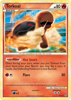 Torkoal, Unleashed #25, Pokémon TCG card