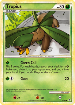 Tropius, Unleashed #66, Pokémon TCG card