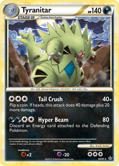 Tyranitar, Unleashed #26, Pokémon TCG card
