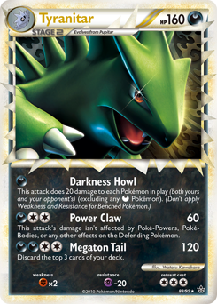 Tyranitar, Unleashed #88, Pokémon TCG card