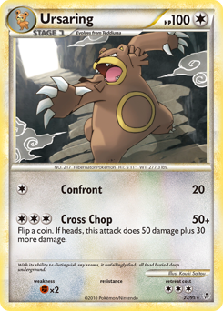 Ursaring, Unleashed #27, Pokémon TCG card