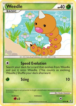 Weedle, Unleashed #69, Pokémon TCG card