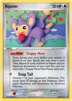 Aipom, Unseen Forces #34, Pokémon TCG card