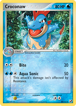 Croconaw, Unseen Forces #38, Pokémon TCG card