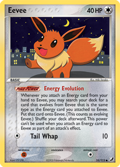 Eevee, Unseen Forces #55, Pokémon TCG card