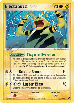 Electabuzz, Unseen Forces #22, Pokémon TCG card